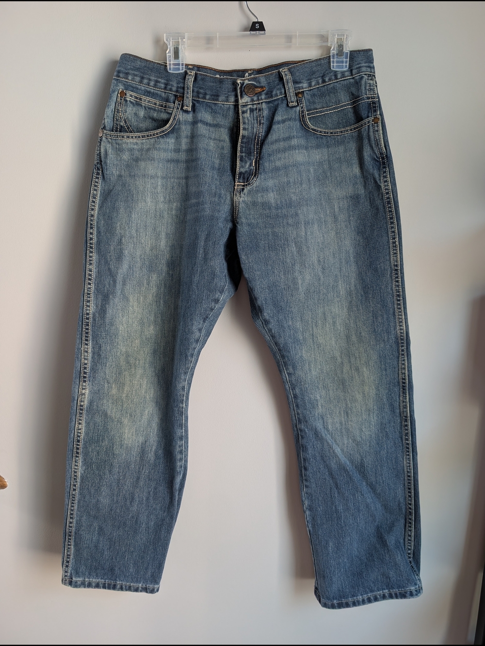 Wrangler Retro Jeans Men 34x30 Blue Relaxed Bootcut Denim Medium Wash 10WRT20RT
